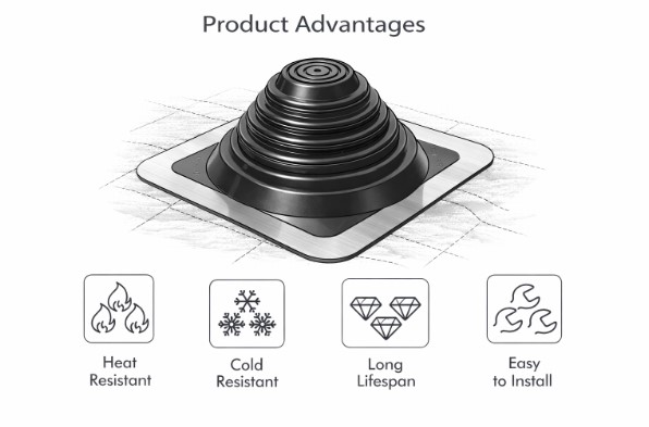 8″x 8″ Pipe Flashing #3