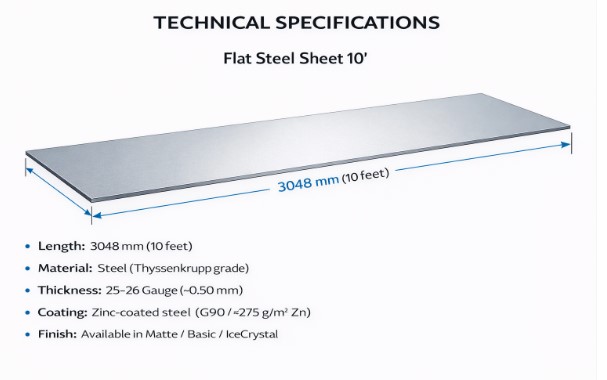 Flat Sheet — Flat Steel Sheet (10ʼ)