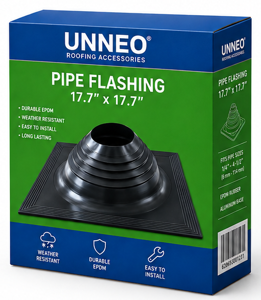  17.7″ × 17.7″ Pipe Flashing #6 UNNEO